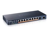 Zyxel XMG1915 Series XMG1915-10EP - Switch - administreret, NebulaFLEX cloud - L3 Lite - smart - 8 x 100/1000/2.5G (PoE++) + 2 x Gigabit SFP / 10 Gigabit SFP+ - væg-monterbar - PoE++ (130 W) XMG1915-10EP-EU0101F