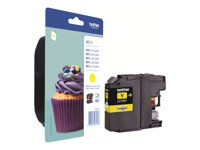 Brother LC123Y - Højtydende - gul - original - blister - blækpatron - for Brother DCP-J100, J105, J132, J152, J552, J752, MFC-J245, J470, J650, J6520, J6720, J6920 LC123YBP