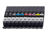 Canon PFI-MBK/PBK/CO/GY/R/C/M/Y/PC/PM 10 Ink Cartridge Multipack - 10-pakke - 14.4 ml - mat sort, fotomagenta, rød, gul, magenta, foto-sort, fotocyan, grå, cyan, chroma-optimisering - original - blækbeholder - for imagePROGRAF PRO-300 4192C008