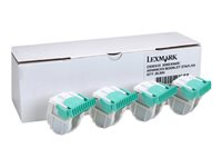 Lexmark - Hæfteklammekassette (pakke med 4) - for Lexmark C950, X854, X860dhe 4, X862de 4, X862dte 3, X862dte 4, X864dhe 3, X950, X952, X954 21Z0357