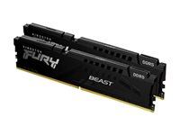 Kingston FURY Beast - DDR5 - sæt - 16 GB: 2 x 8 GB - DIMM 288-PIN - 5200 MHz / PC5-41600 - CL40 - 1.25 V - ikke bufferet - on-die ECC KF552C40BBK2-16