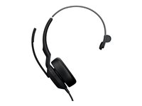 Jabra Evolve2 50 UC Mono - Headset - på øret - trådløs, kablet - aktiv støjfjerning - USB-C, USB-A - UC-certificeret 25089-889-799