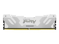 Kingston FURY Renegade - DDR5 - modul - 16 GB - DIMM 288-PIN - 6400 MT/s / PC5-51200 - CL32 - 1.4 V - ikke bufferet - on-die ECC - hvid og sølv KF564C32RW-16