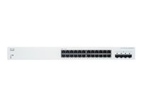 Cisco Business 220 Series CBS220-24T-4G - Switch - smart - 24 x 10/100/1000 + 4 x Gigabit SFP (uplink) - monterbar på stativ CBS220-24T-4G-EU