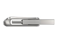 SanDisk Ultra Dual Drive Luxe - USB flashdrive - 128 GB - USB 3.1 Gen 1 / USB-C - sølv SDDDC4-128G-G46