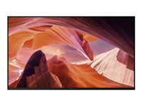 Sony Bravia Professional Displays FWD-50X80L - 50" Diagonal klasse (49.5" til at se) - X80L Series LED-bagbelyst LCD paneldisplay - med TV-tuner - digital skiltning - Smart TV - Google TV - 4K UHD (2160p) 3840 x 2160 - HDR - rammeblink, Direct LED - sort FWD-50X80L