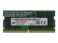 Micron - DDR5 - modul - 32 GB - SO DIMM 262-PIN - 3200 MHz / PC5-51200 - CL52 - 1.1 V - clocked - ECC - grøn MTC20C2085S1WC64BR