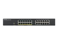 Zyxel GS1900-24EP - Switch - smart - 24 x 10/100/1000 (12 PoE) - monterbar på stativ, væg-monterbar - PoE (130 W) GS1900-24EP-EU0101F