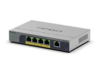NETGEAR Easy Smart GS105EP - Switch - L3 - smart - 1 x 10/100/1000 + 4 x 10/100/1000 (PoE+) - desktop, væg-monterbar - PoE+ (63 W) GS105EP-100EUS