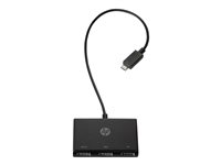HP USB-C to USB-A - Hub - 3 x SuperSpeed USB 3.0 - desktop - for Elite c640 G3 Chromebook Enterprise; Pavilion Aero Laptop 13-be2075ng Z6A00AA