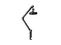 CHERRY XTRFY Ngale Boom Arm - Monteringssæt (boom-arm, c-clamp / grommet mount, thread adapter 3/8" - 5/8") - justerbar arm - for mikrofon - aluminium - sort - skrivebordsmonterbar CX-NGALE-BOOM-BLACK
