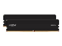 Crucial - DDR5 - sæt - 48 GB: 2 x 24 GB - DIMM 288-PIN - 5600 MHz / PC5-44800 - CL46 - 1.1 V - ikke bufferet - on-die ECC - sort CP2K24G56C46U5
