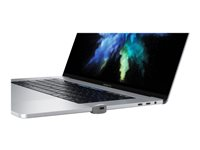 Compulocks Ledge Lock Adapter for MacBook Pro with Touch Bar 13" & 15" and Keyed Cable Lock - Adapter til låsning af slot for sikkerhed - sølv - for Apple MacBook Pro with Touch Bar 13.3" 4x Thunderbolt 3 (Late 2016, Mid 2017, Mid 2018, Mid 2019, Early 2020); MacBook Pro with Touch Bar 15.4" (Late 2016, Mid 2017, Mid 2018, Mid 2019) MBPRLDGTB01