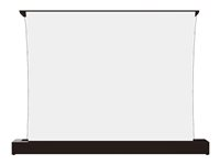 Multibrackets M - Projektor skærm med gulvholder - LS, elektrisk, stigende, RS232 - fritstående - motoriseret - 100" (254 cm) - 16:9 - Matte White - sort 7350105218651