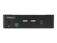 StarTech.com 2-Port DisplayPort KVM Switch, 8K 60Hz / 4K 144Hz, Single Display, DP 1.4, 2x USB 3.0 Ports, 4x USB 2.0 HID Ports, Push-Button & Hotkey Switching, TAA Compliant - OS Independent, Metal Housing (D86A2-2-PORT-8K-KVM) - KVM / audio / USB switch - 2 x KVM / audio / USB - 1 lokalbruger - desktop - TAA-kompatibel D86A2-2-PORT-8K-KVM
