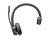 HP Poly Voyager 4310 - Headset - på øret - Bluetooth - trådløs, kablet - USB-A - sort - Certified for Microsoft Teams 77Y93AA