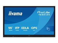 iiyama ProLite TE5513A-B1AG - 55" Diagonal klasse LED-bagbelyst LCD paneldisplay - interaktiv digital skiltning - med berøringsskærm (multiberøring)/valgfri slot-in PC-kapacitet - 4K UHD (2160p) 3840 x 2160 - sort kant med mat finish TE5513A-B1AG