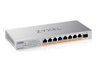 Zyxel XMG-100 Series XMG-108HP - Switch - ikke-administreret - ikke administreret - 8 x 100/1000/2.5G (PoE++) + 1 x Gigabit SFP / 10 Gigabit SFP+ - desktop, væg-monterbar - PoE++ (100 W) XMG-108HP-EU0101F