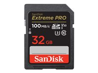 SanDisk Extreme Pro - Flashhukommelseskort - 32 GB - Video Class V30 / UHS-I U3 / Class10 - SDHC UHS-I SDSDXXO-032G-GN4IN