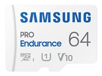 Samsung PRO Endurance MB-MJ64KA - Flashhukommelseskort (microSDXC til SD adapter inkluderet) - 64 GB - Video Class V10 / UHS-I U1 / Class10 - microSDXC UHS-I - hvid MB-MJ64KA/EU