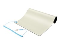 StarTech.com 11x18in Anti Static Mat, ESD Mat for Electronics Repair, Anti Static Desk Mat w/Detachable Grounding Wire, ANSI/ESD S 4.1 Compliant, Flexible Thermoplastic Work Mat/Pad - Suitable for Tables (SM-ANTI-STATIC-MAT) - Antistatisk underlag - aftagelig jordningsledning - beige SM-ANTI-STATIC-MAT