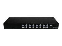 StarTech.com 16 Port 1U Rackmount USB KVM Switch with OSD (SV1631DUSBU) - KVM switch - 16 x KVM port(s) - 1 lokalbruger - desktop - for P/N: RK3236BKF, RK4236BKB, RKCONS1701, RKCONS17HD, RKCONS1901, RKCONS1908K, RKCONS1916K SV1631DUSBU