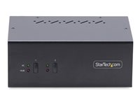 StarTech.com 2-Port Dual-Monitor DisplayPort KVM Switch, 4K 60Hz, 2x USB 5Gbps Hub Ports, 2x USB 2.0 HID Ports, Hotkey and Push-Button Switching, TAA Compliant - ESD Level 3 Protection (P2DD46A2-KVM-SWITCH) - KVM / audio / USB switch - 2 x KVM / audio / USB - 1 lokalbruger - desktop - TAA-kompatibel P2DD46A2-KVM-SWITCH