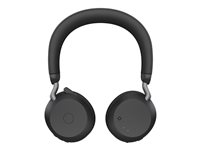 Jabra Evolve2 75 - Headset - på øret - Bluetooth - trådløs - aktiv støjfjerning - USB-C - støjisolerende - sort - Optimeret til UC 27599-989-899