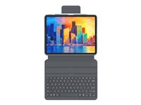 ZAGG Pro Keys - Tastatur og folio-kasse - bagbelyst - Bluetooth - Nordisk - sort/grå tastatur, sort/grå etui - for Apple 11-inch iPad Pro (1. generation, 2. generation, 3. generation) 103407984