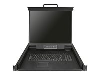 StarTech.com Rackmount KVM Console, Single Port VGA KVM with 19" LCD Monitor for Server Rack, Fully Featured Universal 1U LCD KVM Drawer with Cables & Hardware, USB Support, 50,000 MTBF - LCD KVM Concole Drawer (RKCONS1901) - KVM-konsol - 19" RKCONS1901