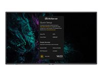 NEC MultiSync M861 AirServer - 86" Diagonal klasse M Series LED-bagbelyst LCD paneldisplay - digital skiltning - 4K UHD (2160p) 3840 x 2160 - Direct LED - sort, pantone 426M 40001655