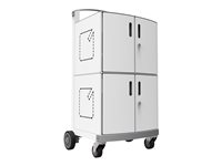 Compulocks CartiPad Duo Tablet / Laptop Charging Rolling Cart 32 Devices UK Power Plug - Vogn med hjul (kun opladning) - for 32 tablets - svejset stål - skærmstørrelse: 13" DUO-UK