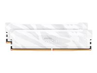 Crucial Pro OC - DDR5 - sæt - 32 GB: 2 x 16 GB - DIMM 288-PIN - 6400 MT/s / PC5-51200 - CL32 - 1.35 V - ikke bufferet - sne fanc hvid CP2K16G64C32U5W