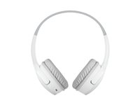 Belkin SoundForm Mini - Hovedtelefoner med mik. - på øret - Bluetooth - trådløs - 3,5 mm jackstik - hvid AUD002BTWH