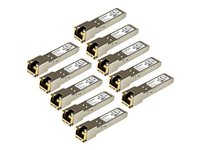 StarTech.com Cisco GLC-T Compatible SFP Module, 1000BASE-T, SFP to RJ45 Cat6/Cat5e, 1GE Gigabit Ethernet SFP, RJ-45 (Copper) 100m, Cisco Firepower, ASR920, IE2000, Mini GBIC Transceiver - Lifetime Warranty (GLCT10PKST) - SFP (mini-GBIC) transceiver modul (svarende til: Cisco GLC-T) - 1GbE - 1000Base-T - RJ-45 - op til 100 m (pakke med 10) GLCT10PKST