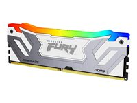 Kingston FURY Renegade RGB - DDR5 - modul - 24 GB - DIMM 288-PIN - 4200 MHz / PC5-67200 - CL40 - 1.45 V - ikke bufferet - on-die ECC - hvid og sølv KF584CU40RWA-24