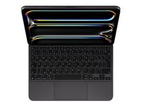 Apple Magic Keyboard - Tastatur og folio-kasse - med trackpad - bagbelyst - Apple Smart connector - QWERTY - arabisk/engelsk - sort MWR23AB/A