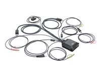 Eaton Tripp Lite series 2-Port DisplayPort 1.1/USB KVM Switch with Audio/Video, Built-In Cables, USB Peripheral Sharing - KVM / audio / USB switch - 2 x KVM / audio / USB - 1 lokalbruger - desktop B032-DPUA2