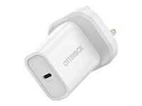 OtterBox - Strømforsyningsadapter - 20 Watt - PD (24 pin USB-C) - hvid - United Kingdom 78-81417