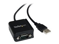 StarTech.com USB to Serial Adapter - Optical Isolation - USB Powered - FTDI USB to Serial Adapter - USB to RS232 Adapter Cable (ICUSB2321FIS) - Seriel adapter - USB - RS-232 - sort ICUSB2321FIS