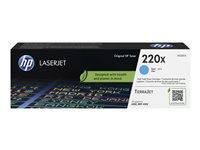 HP 220X - Højtydende - cyan - original - LaserJet - boks - tonerpatron (W2201X) - for Color LaserJet Pro 4201, MFP 4301, MFP 4303 W2201X