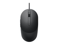 Dell MS3220 - Mus - laser - 5 knapper - kablet - USB 2.0 - sort - med 3 years NBD Advance Exchange MS3220-BLK