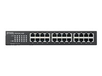 Zyxel GS-1100-24E - Switch - ikke administreret - 24 x 10/100/1000 - monterbar på stativ, væg-monterbar GS1100-24E-EU0103F