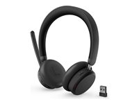 Lenovo 6550 - Headset - på øret - Bluetooth - trådløs - aktiv støjfjerning - sort - Certified for Microsoft Teams 4XD1S19777