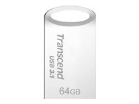 Transcend JetFlash 710 - USB flashdrive - 64 GB - USB 3.1 - sølv TS64GJF710S