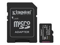 Kingston Canvas Select Plus - Flashhukommelseskort (SD adapter inkluderet) - 1 TB - A1 / Video Class V30 / UHS-I U3 / Class10 - microSDXC UHS-I SDCS3/1TB