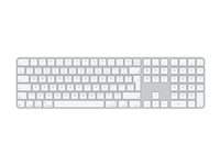 Apple Magic Keyboard with Touch ID and Numeric Keypad - Tastatur - USB-C - trådløs - Bluetooth - QWERTY - Internationalt engelsk - hvide taster MXK73Z/A
