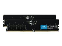 Crucial - DDR5 - sæt - 128 GB: 2 x 64 GB - DIMM 288-PIN - 2800 MHz / PC5-44800 - CL46 - 1.1 V - ikke bufferet - on-die ECC - sort CT2K64G56C46U5