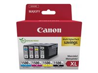 Canon PGI-1500XL BK/C/M/Y Multipack - 4 pakker - XL - sort, gul, cyan, magenta - original - blækbeholder - for MAXIFY MB2050, MB2150, MB2155, MB2350, MB2750, MB2755 9182B010
