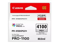 Canon PFI-4100 PGY - 80 ml - fotogrå - original - hængekasse - blækbeholder - for imagePROGRAF PRO-1100 6784C001
